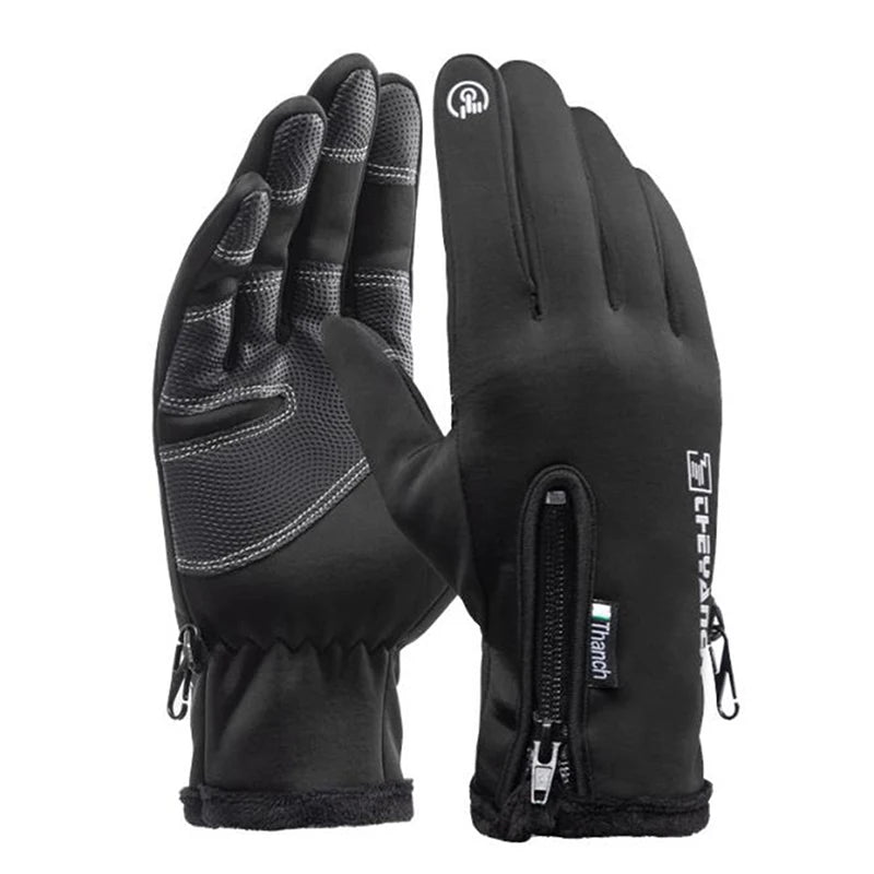 Motorcycle Gloves Outdoor Winter Thermal Fleece Lined Water Resistant Touch Screen Motorbike Riding Waterproof